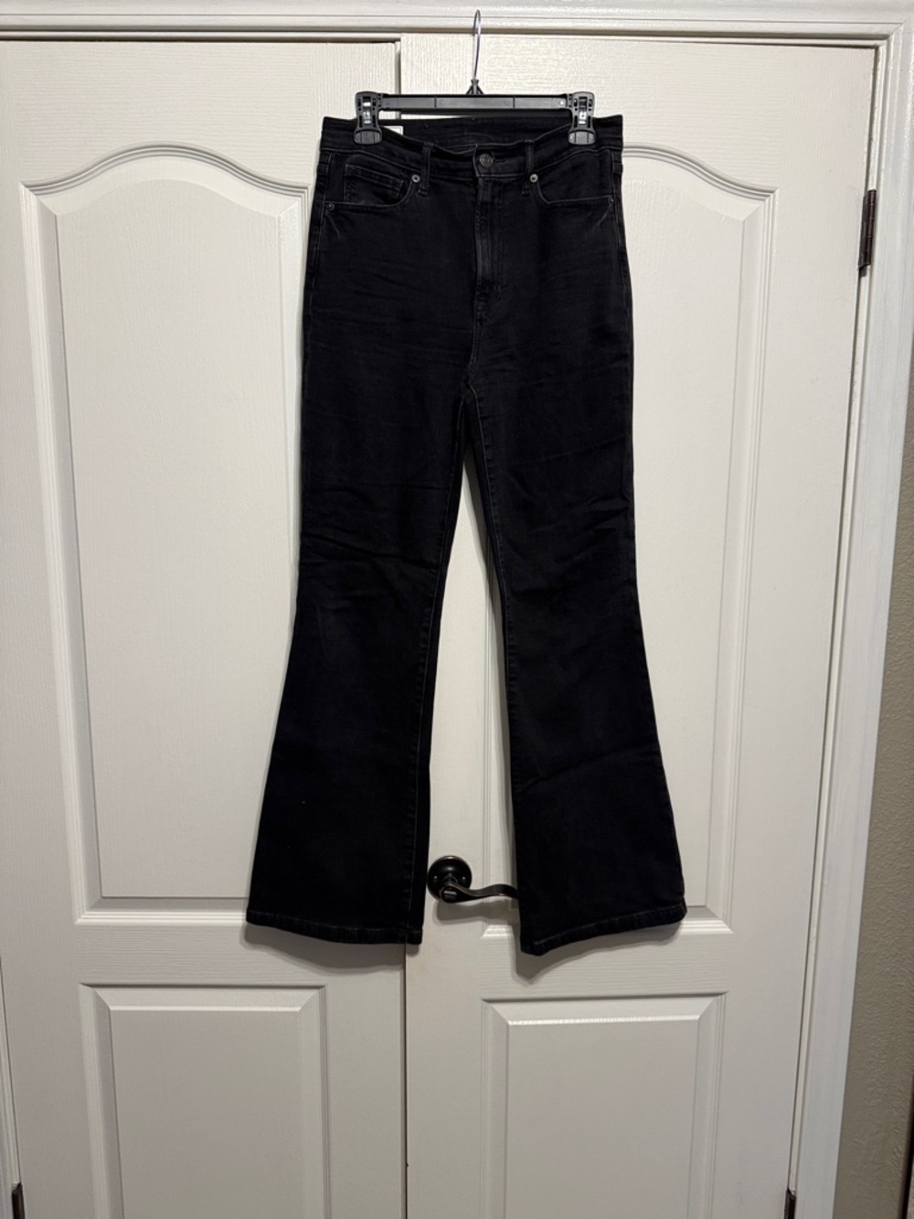 GAP Black High-Rise Flare Jeans